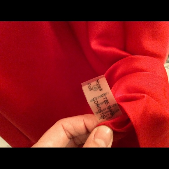 NWT CALVIN KLEIN Red Silky Dress - Picture 4 of 8